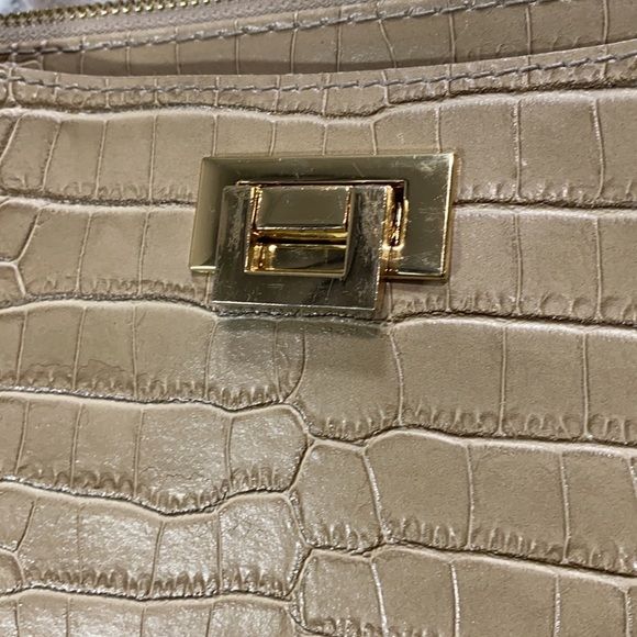Valentina Fiore aligator crocodile beige bag - Picture 3 of 14
